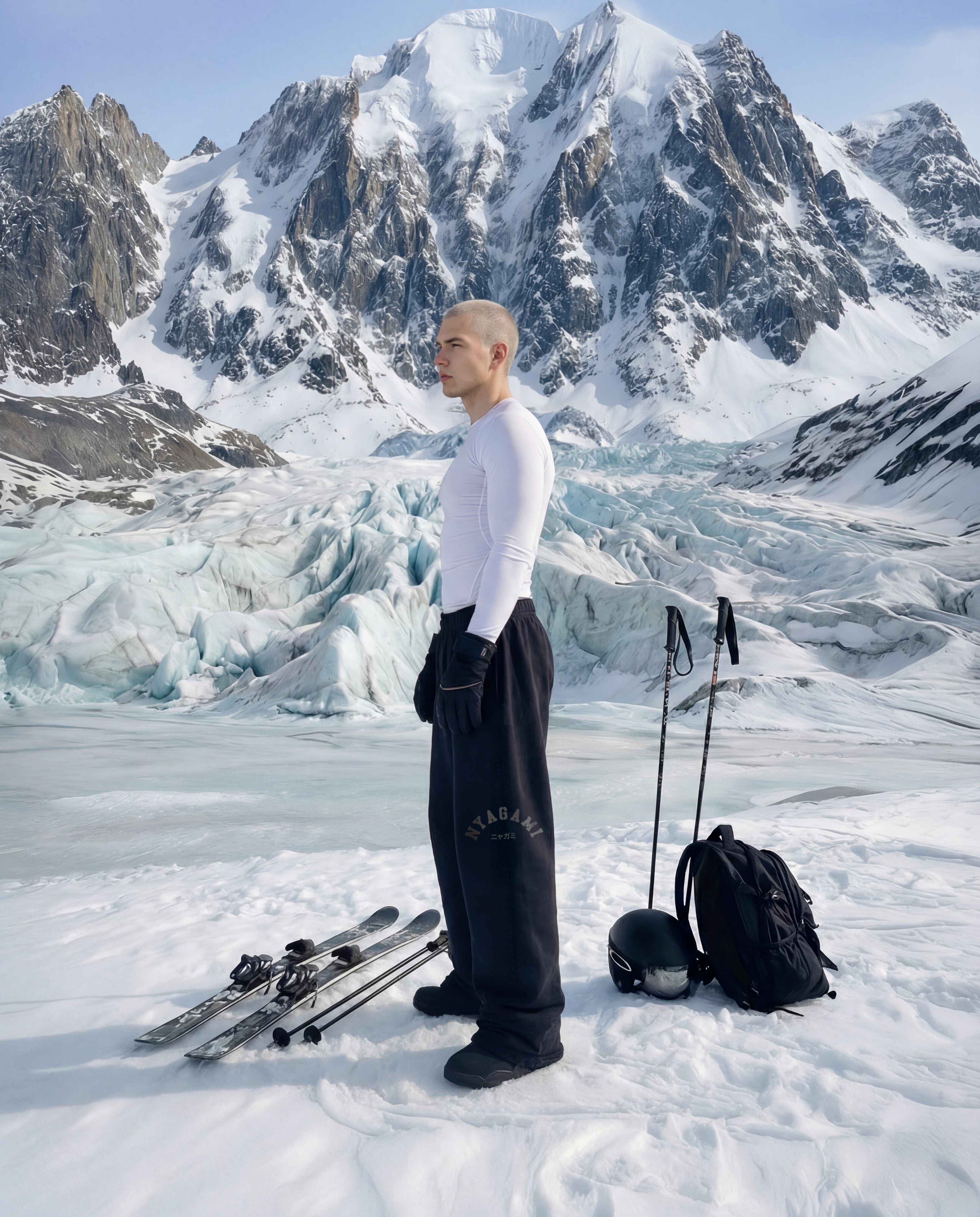 MIDNIGHT BLACK BAGGY SWEATPANTS