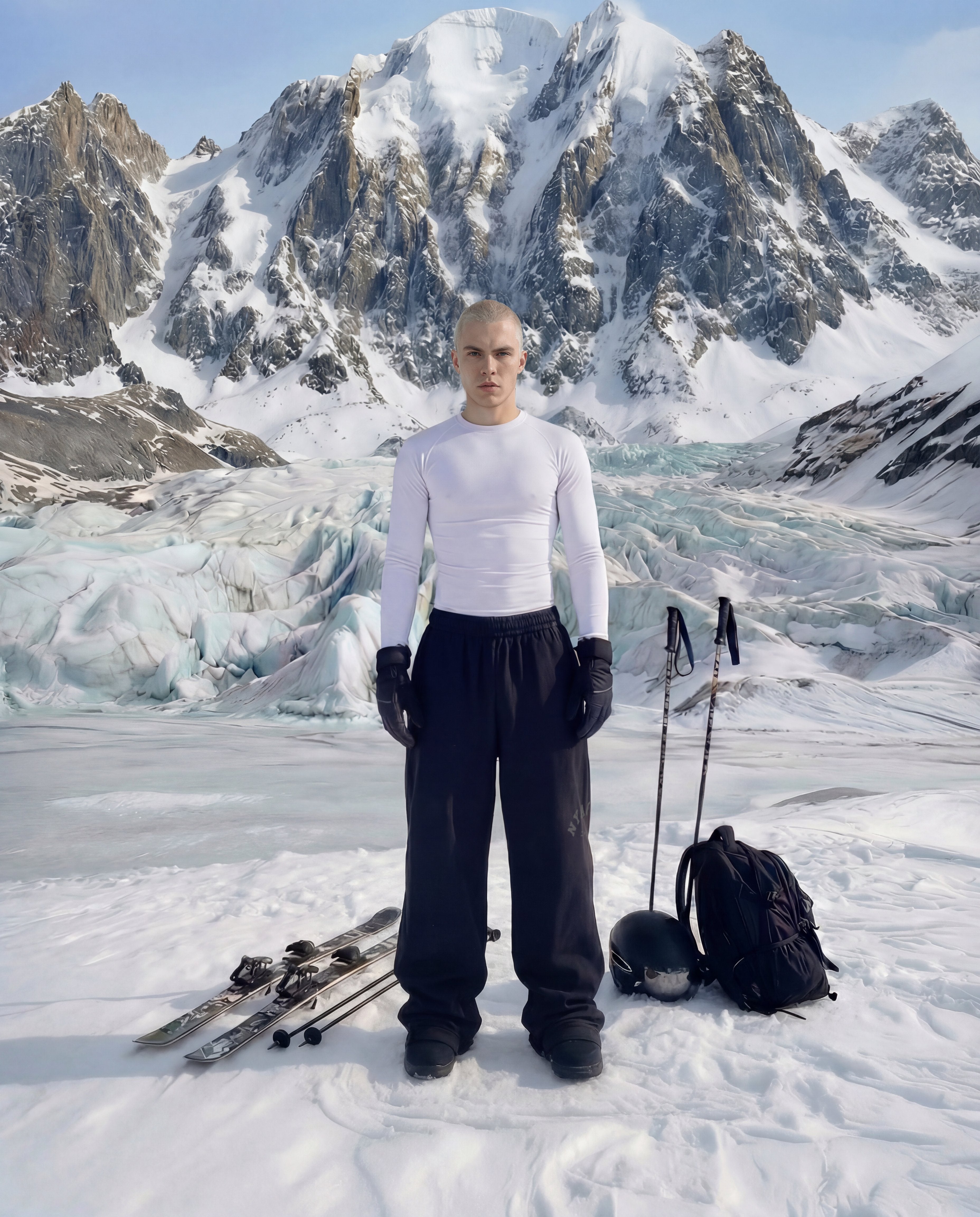 MIDNIGHT BLACK BAGGY SWEATPANTS