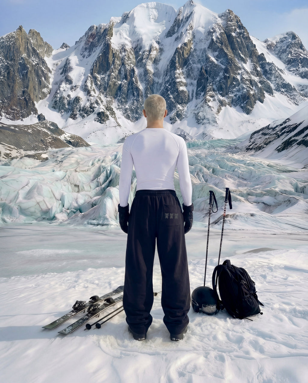 MIDNIGHT BLACK BAGGY SWEATPANTS