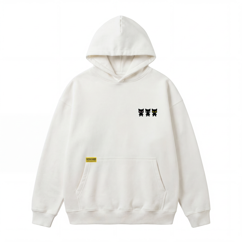 WHITE GAMI:ONE INTENTION HOODIE: VENGEANCE FIT