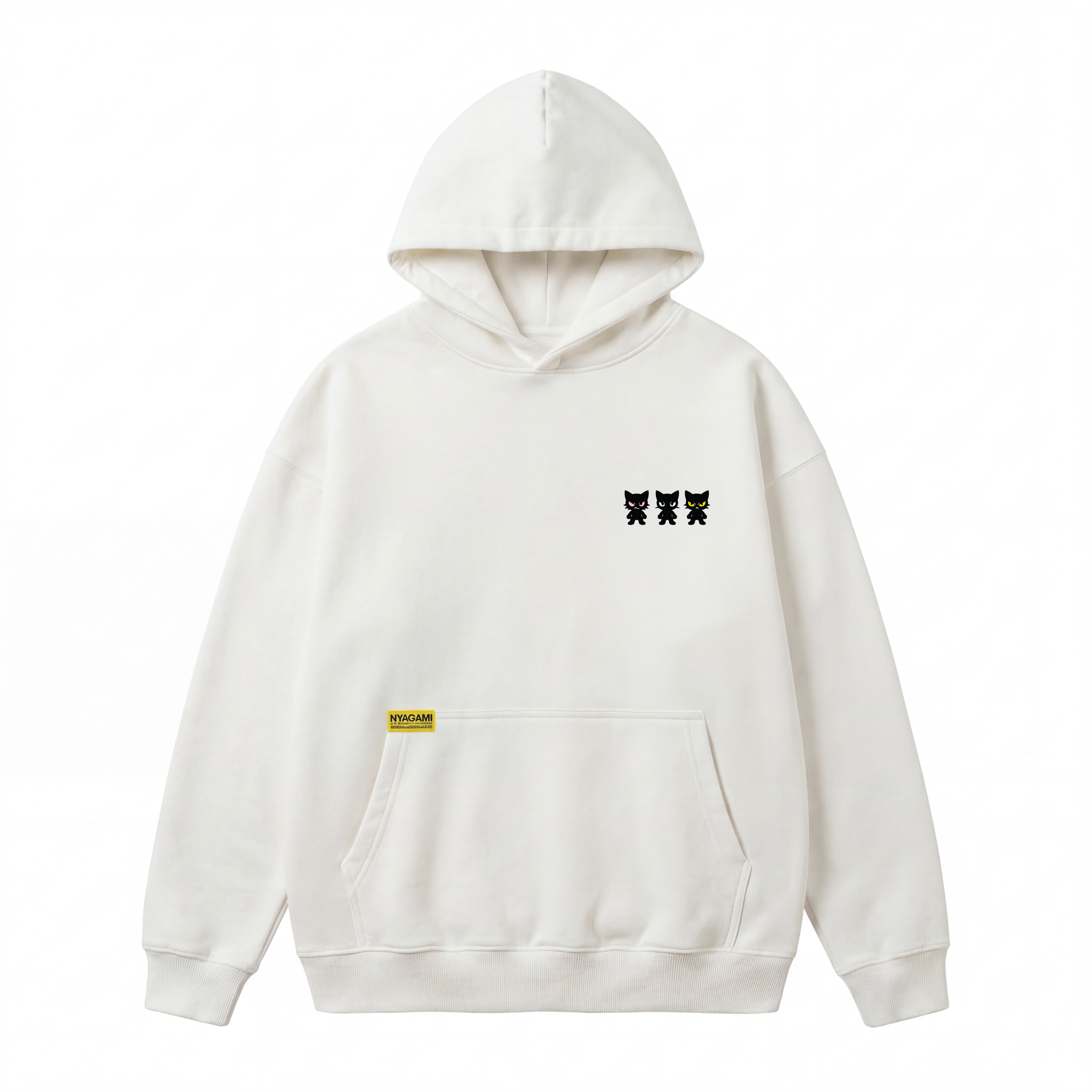 WHITE GAMI:ONE INTENTION HOODIE: VENGEANCE FIT