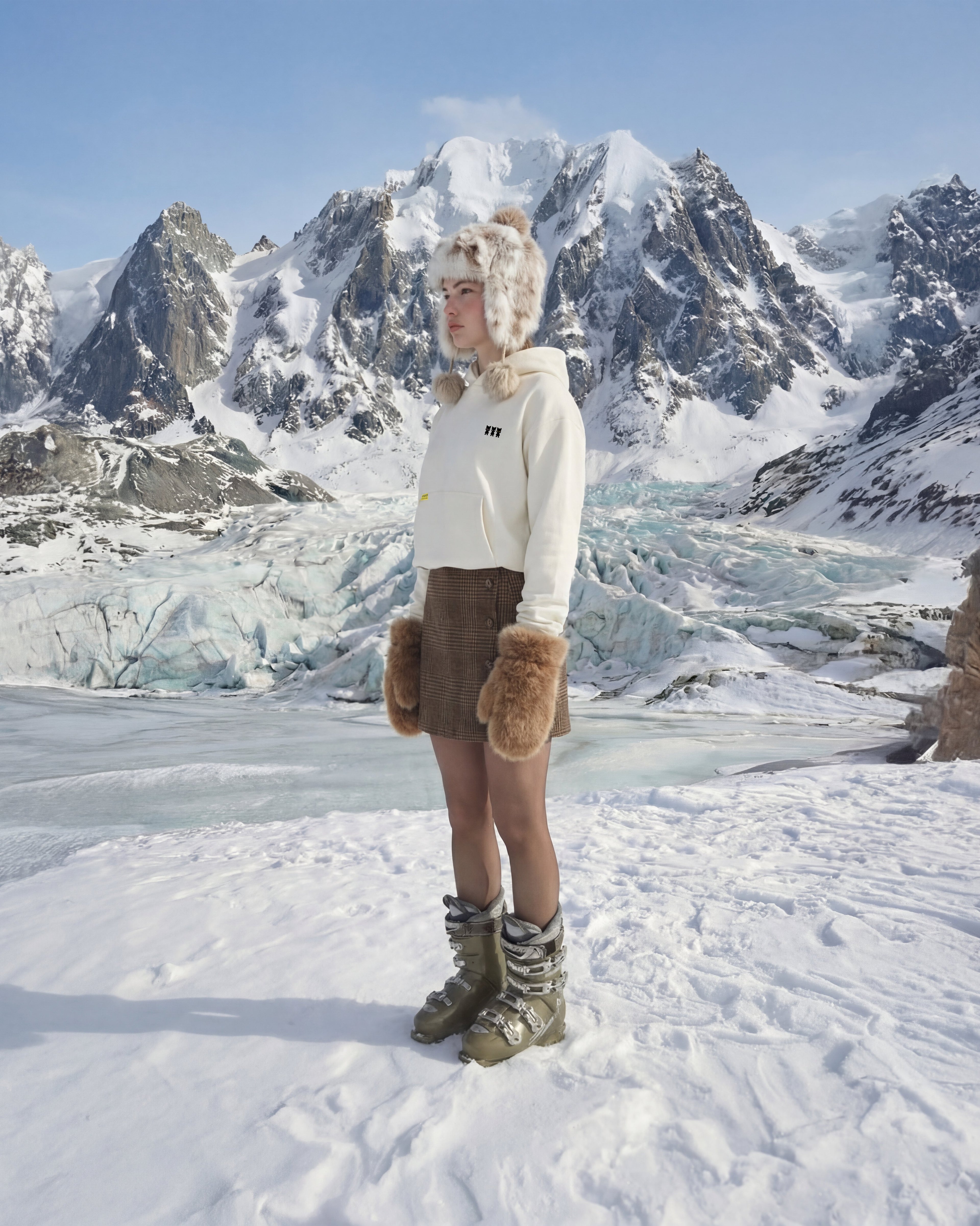 WHITE GAMI:ONE INTENTION HOODIE: VENGEANCE FIT